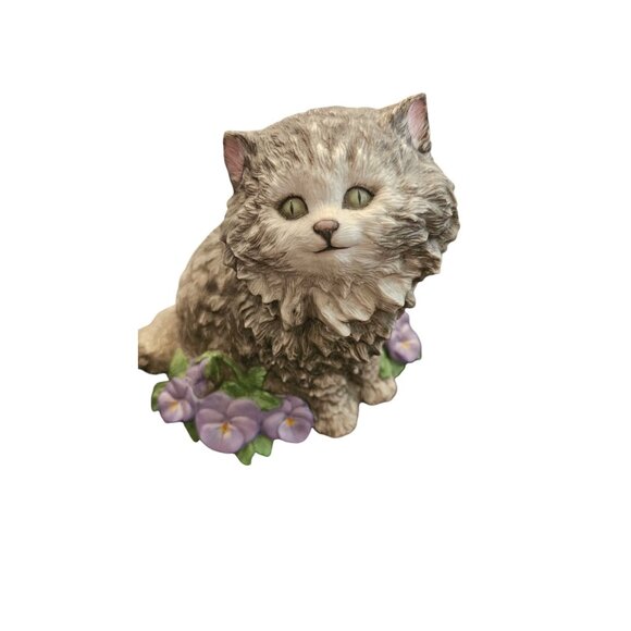 Purrfection Persian Cat Porcelain Figurine Franklin Mint By Nancy Matthews - Picture 12 of 12